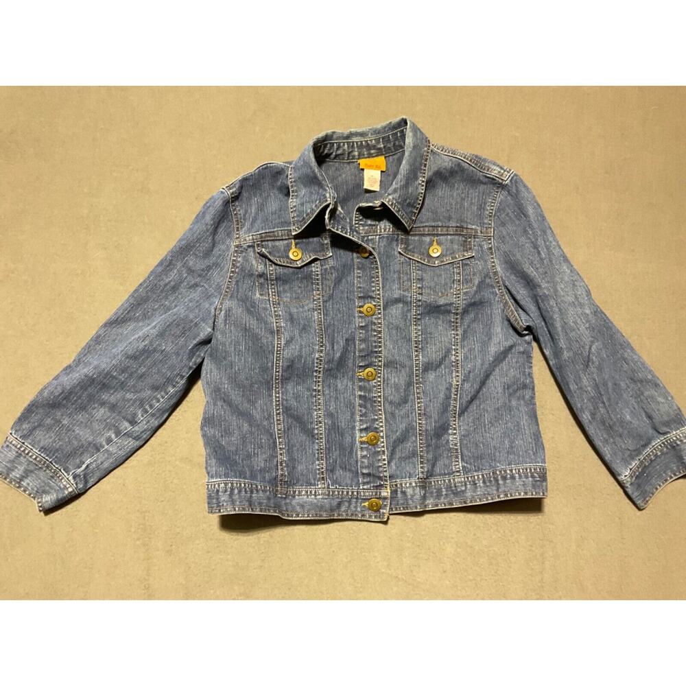Rudy Rd Girls Jean Jacket Size 12‎ - Dark Wash, Long Sleeve, Vintage Style 90"s